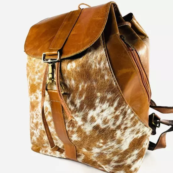 Hair on Leather Backpaks, Rugsack, Cowhide Diaper bag, Genuine Leather Backpack