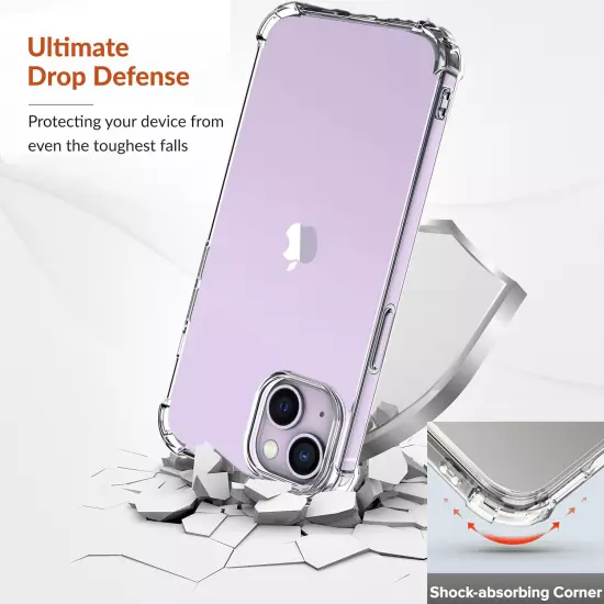 For iPhone 16 Pro Max 15 14 13 12 11 Plus Case Phone Cover Shockproof + Screen