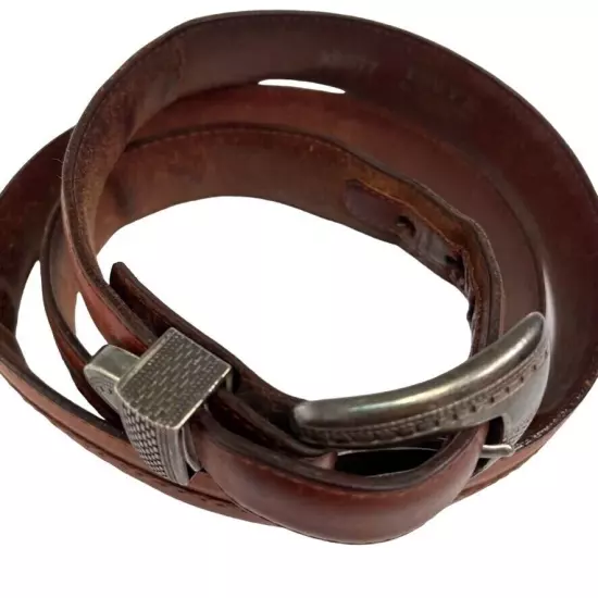 Onyx by Brighton Belt Size 46 Brown Mens Salina Braided Western Cowboy Rodeo