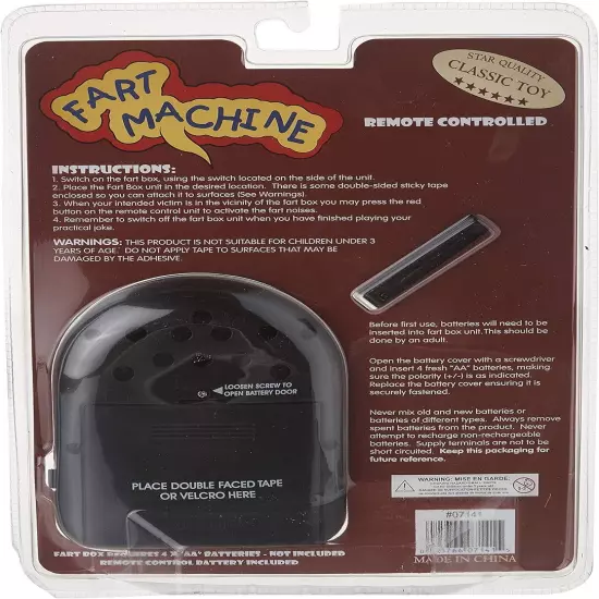 Classic Gift Collection Remote Control Fart Machine 