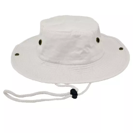 Unisex 100% Cotton Bucket Hat Fishing Camping Safari Boonie Sun Brim Summer Cap