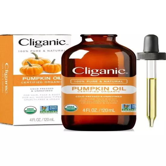 Organic Pumpkin Oil, 4 fl oz (120 ml) X2 Bottles Included