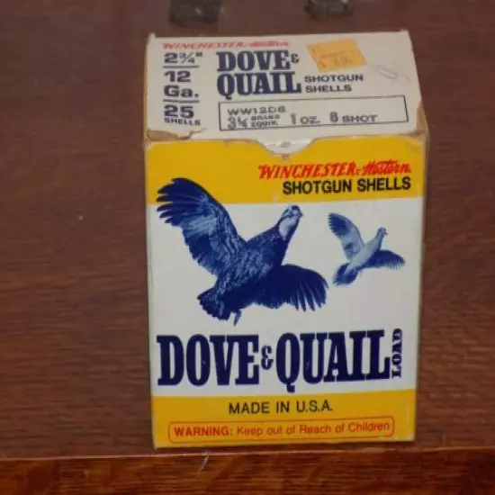 Winchester Western Dove & Quail Shotgun Shell Box Only