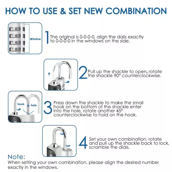 giverare 2 pack combination lock, 4-digit padlock keyless, resettable luggage lo