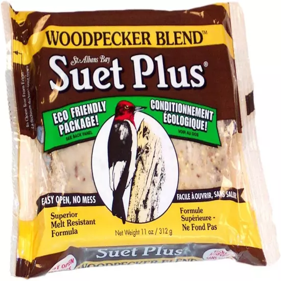 Variety Pack of 4 Flavors of Suet Cakes for Wild Birds 11 Ounces Each