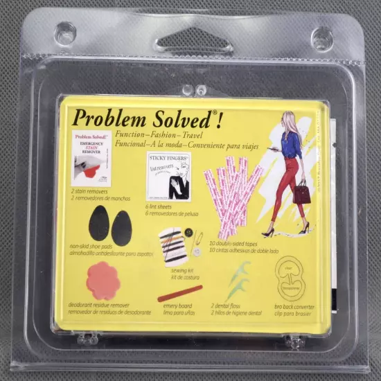 Problem Solved Clothing & Beauty Kit for Travel On the Go Emergencies 25 PC Kit