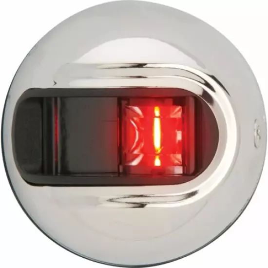 attwood Silver One Size NV3012SSR-7 Sidelights Vertical-Port, Red/Stainless