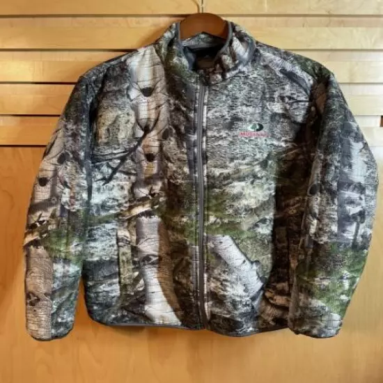 Mossy Oak Mens Hunting Jacket size L Full Zip Mountain Castle Rock Color