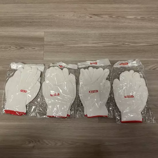 Supreme Accessories Rubber Garden Work Gloves White New 2020 Lotx4