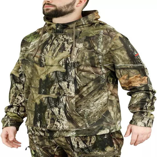 Mossy Oak Men's Standard Camo Hunting Hoodie Performance Fleece