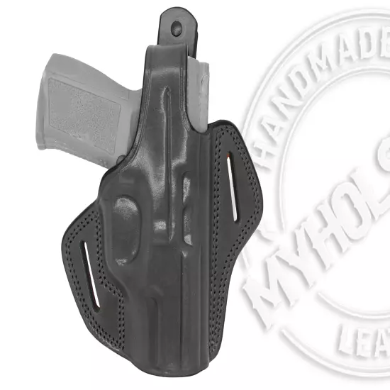 OWB Thumb Break Leather Belt Holster Fits CANIK TP9