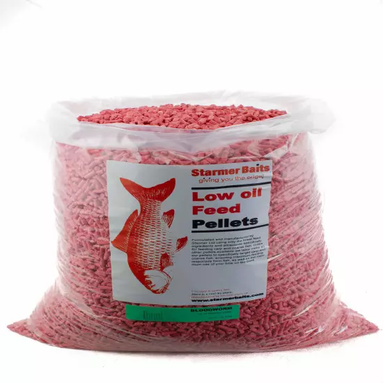 Bloodworm low oil feed pellets for carp and coarse fishing 5mm