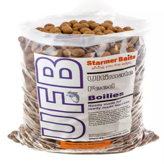 Fishmeal & birdseed boilies for carp & coarse fishing 15mm & 18mm 1.9kg-50kg