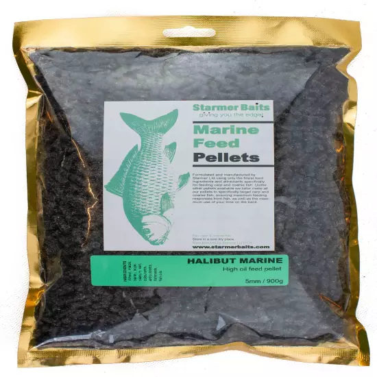 Halibut marine high oil feed pellets for carp and coarse fishing 5mm 400g-50kg