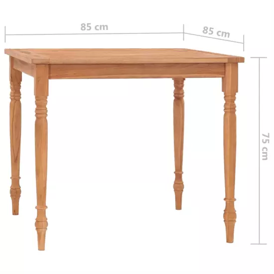 vidaXL Batavia Table Solid Teak Wood