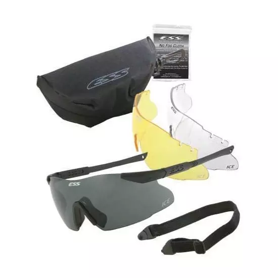 ESS 740-0020 Eyewear Ice 3LS Eyeshield Kit, Black