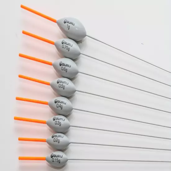 Guru Pole Fishing Floats by Mick Wilkinson, Diamond, Pinger Wire or Carbon Stem