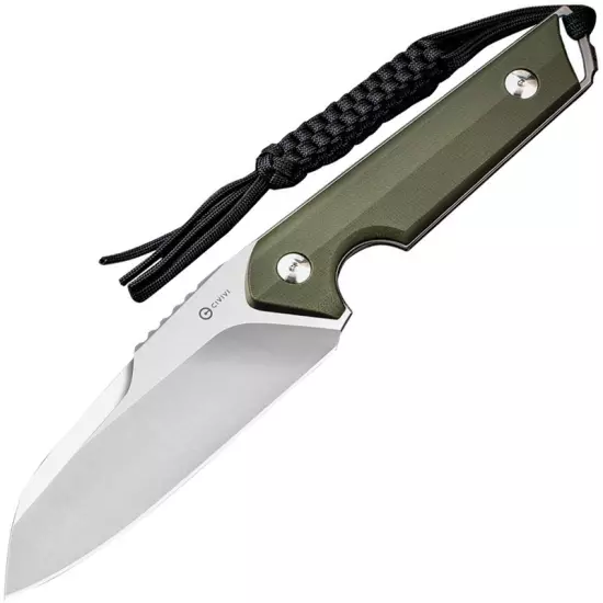 Civivi Kepler OD Green G10 9Cr18MoV Sheepsfoot Fixed Blade Knife w/ Sheath